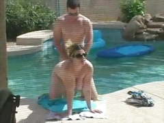 Hot Big Tits Milf Fucked Poolside
